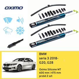 Wycieraczki przód do BMW seria 3 G20, G28 (2018-) Oximo Silicone MT 