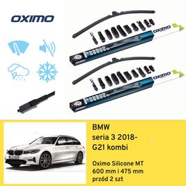 Wycieraczki przód do BMW seria 3 G21 kombi (2018-) Oximo Silicone MT 