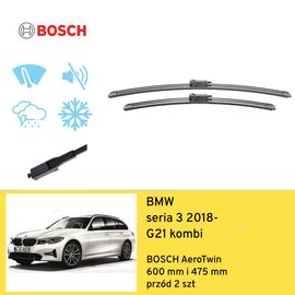 Wycieraczki przód do BMW seria 3 G21 kombi (2018-) BOSCH AeroTwin 