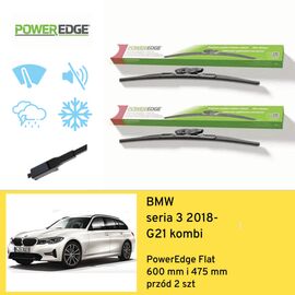 Wycieraczki przód do BMW seria 3 G21 kombi (2018-) PowerEdge Flat 