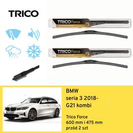 Wycieraczki przód do BMW seria 3 G21 kombi (2018-) Trico Force 