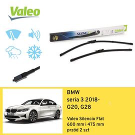 Wycieraczki przód do BMW seria 3 G20, G28 (2018-) Valeo Silencio Flat 