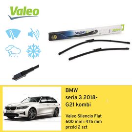 Wycieraczki przód do BMW seria 3 G21 kombi (2018-) Valeo Silencio Flat 