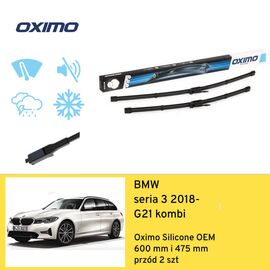 Wycieraczki przód do BMW seria 3 G21 kombi (2018-) Oximo Silicone OEM 