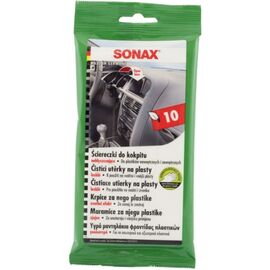 Sonax Plastic Care Wipes 10 szt. – Ścierki do kokpitu samochodowego | SC-S415100 