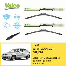 Wycieraczki przód do BMW seria 1 E81, E87 (2004-2011) Valeo First MultiConnection 