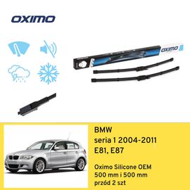 Wycieraczki przód do BMW seria 1 E81, E87 (2004-2011) Oximo Silicone OEM 