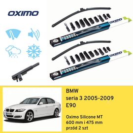 Wycieraczki przód do BMW seria 3 E90 (2005-2009) Oximo Silicone MT 