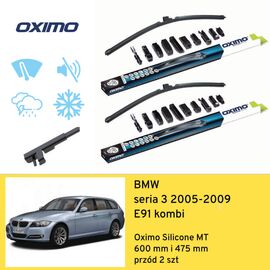 Wycieraczki przód do BMW seria 3 E91 kombi (2005-2009) Oximo Silicone MT 