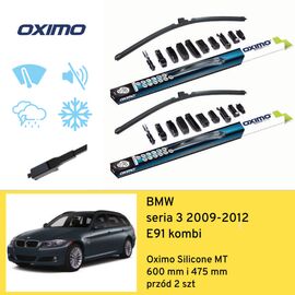 Wycieraczki przód do BMW seria 3 E91 kombi (2009-2012) Oximo Silicone MT 