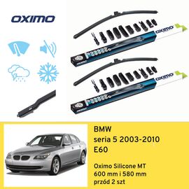 Wycieraczki przód do BMW seria 5 E60 (2003-2010) Oximo Silicone MT 