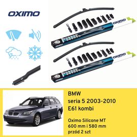 Wycieraczki przód do BMW seria 5 E61 kombi (2003-2010) Oximo Silicone MT 