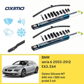 Wycieraczki przód do BMW seria 6 E63, E64 (2003-2012) Oximo Silicone MT 