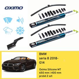 Wycieraczki przód do BMW seria 8 G14 (2018-) Oximo Silicone MT 