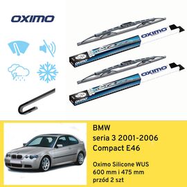 Wycieraczki przód do BMW seria 3 Compact E46 (2001-2006) Oximo Silicone WUS 