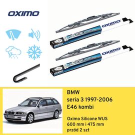 Wycieraczki przód do BMW seria 3 E46 kombi (1997-2006) Oximo Silicone WUS 