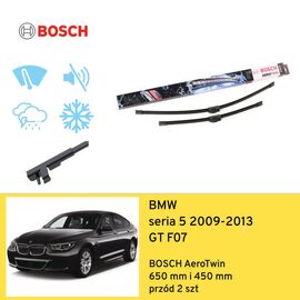 Wycieraczki przód do BMW seria 5 GT F07 (2009-2013) BOSCH AeroTwin 