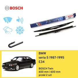 Wycieraczki przód do BMW seria 5 E34 (1987-1995) BOSCH Twin 