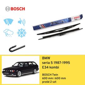 Wycieraczki przód do BMW seria 5 E34 kombi (1987-1995) BOSCH Twin 
