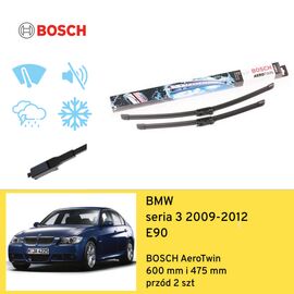 Wycieraczki przód do BMW seria 3 E90 (2009-2012) BOSCH AeroTwin 