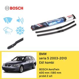 Wycieraczki przód do BMW seria 5 E61 kombi (2003-2010) BOSCH AeroTwin 