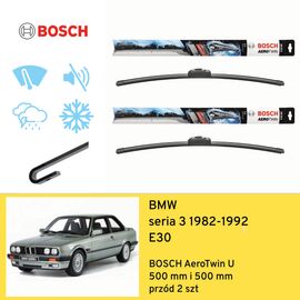 Wycieraczki przód do BMW seria 3 E30 (1982-1992) BOSCH AeroTwin U 