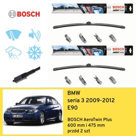 Wycieraczki przód do BMW seria 3 E90 (2009-2012) BOSCH AeroTwin Plus 