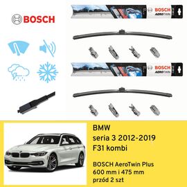 Wycieraczki przód do BMW seria 3 F31 kombi (2012-2019) BOSCH AeroTwin Plus 