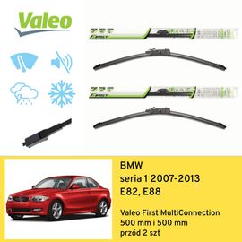 Wycieraczki przód do BMW seria 1 E82, E88 (2007-2013) Valeo First MultiConnection 