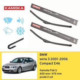 Wycieraczki przód do BMW seria 3 Compact E46 (2001-2006) Kamoka Flat U 