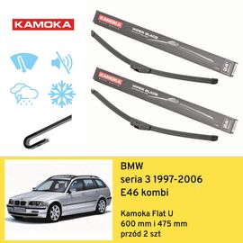 Wycieraczki przód do BMW seria 3 E46 kombi (1997-2006) Kamoka Flat U 