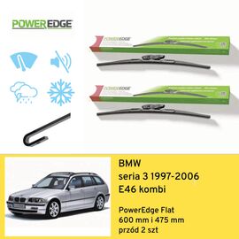 Wycieraczki przód do BMW seria 3 E46 kombi (1997-2006) PowerEdge Flat 