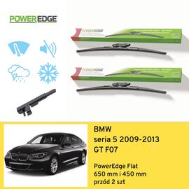 Wycieraczki przód do BMW seria 5 GT F07 (2009-2013) PowerEdge Flat 
