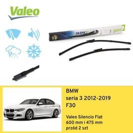 Wycieraczki przód do BMW seria 3 F30 (2012-2019) Valeo Silencio Flat 