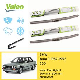 Wycieraczki przód do BMW seria 3 E30 (1982-1992) Valeo First Hybrid 