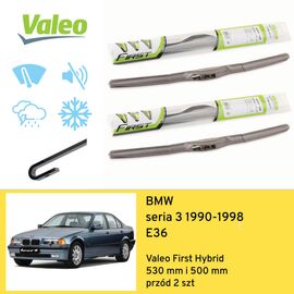 Wycieraczki przód do BMW seria 3 E36 (1990-1998) Valeo First Hybrid 