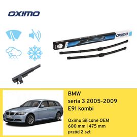Wycieraczki przód do BMW seria 3 E91 kombi (2005-2009) Oximo Silicone OEM 