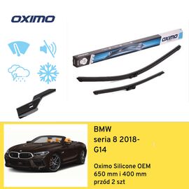 Wycieraczki przód do BMW seria 8 G14 (2018-) Oximo Silicone OEM 