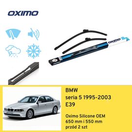 Wycieraczki przód do BMW seria 5 E39 (1995-2003) Oximo Silicone OEM 