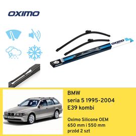 Wycieraczki przód do BMW seria 5 E39 kombi (1995-2004) Oximo Silicone OEM 