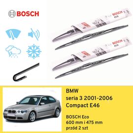 Wycieraczki przód do BMW seria 3 Compact E46 (2001-2006) BOSCH Eco 
