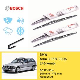 Wycieraczki przód do BMW seria 3 E46 kombi (1997-2006) BOSCH Eco 