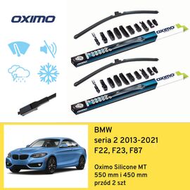 Wycieraczki przód do BMW seria 2 F22, F23, F87 (2013-2021) Oximo Silicone MT 