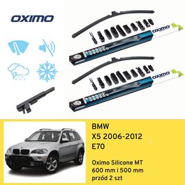 Wycieraczki przód do BMW X5 E70 (2006-2012) Oximo Silicone MT 