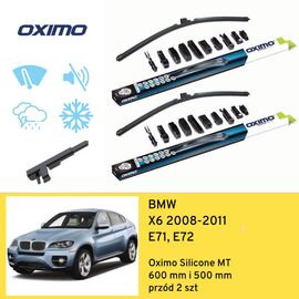 Wycieraczki przód do BMW X6 E71, E72 (2008-2011) Oximo Silicone MT 