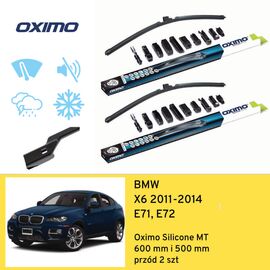 Wycieraczki przód do BMW X6 E71, E72 (2011-2014) Oximo Silicone MT 