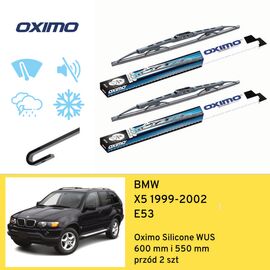Wycieraczki przód do BMW X5 E53 (1999-2002) Oximo Silicone WUS 