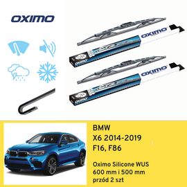 Wycieraczki przód do BMW X6 F16, F86 (2014-2019) Oximo Silicone WUS 