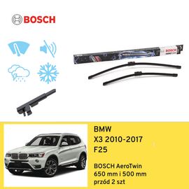 Wycieraczki przód do BMW X3 F25 (2010-2017) BOSCH AeroTwin 