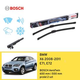 Wycieraczki przód do BMW X6 E71, E72 (2008-2011) BOSCH AeroTwin 